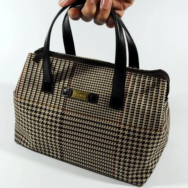Vinyl Plaid Small Handbag